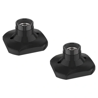Bild av ledscom.de 2 st Taklampa/lamphållare ELEKTRA, porslin, svart, 1x E27 max. 60W