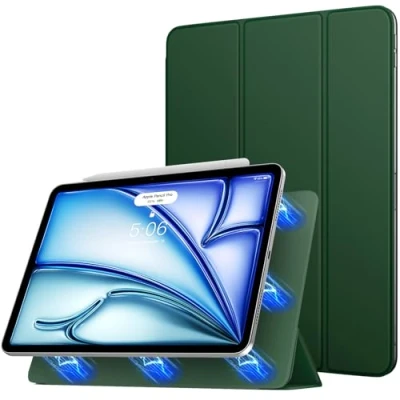 Bild av TiMOVO fodral för iPad Air 5:e generationens 2022, 4:e generationen 2020, Pro 11 2018, [Stödjer Apple Pencil laddning] starkt magnetiskt trippelstativ fodral, 5/4