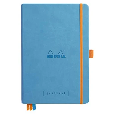 Bild av Rhodia 118777C GoalBook (DIN A5, 14,8 x 21 cm, 120 ark, prickig linjering, 90 g, elegant och praktisk) 1 styck, turkos