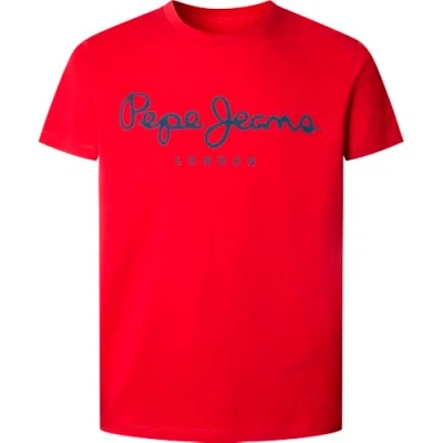Bild av Pepe Jeans Original Stretch Tshirt med print, Storlek: XXL, Rugby red