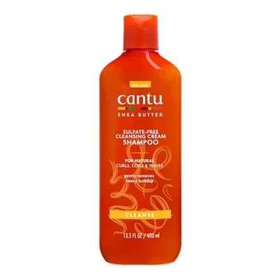 Bild av Cantu Cleansing Cream Shampoo schampo för lockigt och frissigt hår rik formel av sheasmör mild djup rengöring hårbotten sulfatfri 400 ml