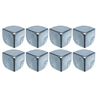 Bild av HMF 14966 09 Hörnskydd av metall för resväska 8 stycken 40 x mm silvergalvaniserad