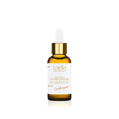 Bild av Loelle Kallpressad morotsolja ekologisk morotskärnolja med beta karoten och antioxidanter ansiktsoljor för solskadad hud skördad i Frankrike (30 ml)