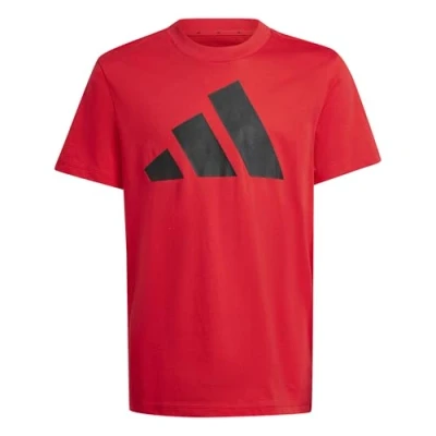 Bild av adidas Performance TEE Junior Unisex Tshirt med print för barn, Storlek: 128, Pure ruby black