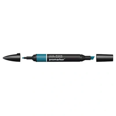Bild av Winsor &amp; Newton &quot; ProMarker 0203064 professionell layoutmärkpenna 2 spetsar, fin och bred för ritningar, design layouter fotogenblå