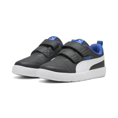 Bild av Puma Unisex Barn Courtflex V3 V Ps Sneaker, Skymning grå vit berg blå, 32.5 EU