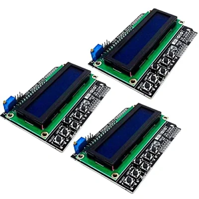 Bild av AZDelivery 3 x 1602 LCD knappsatsskärm HD44780 modul 2x16 tecken kompatibel med Arduino inklusive E Book!