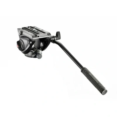 Bild av Manfrotto MVH500AH, lätt flytande videohuvud med platt bas, glidplatta för snabb kameraanslutning, stöder flera stativ