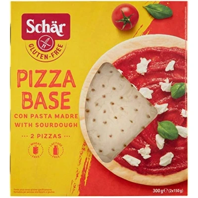 Bild av Schär Gluten Free Pizza Base Bas med surdeg (2 x 150 g) 300 g glutenfri produkt klar på 15 min för celiakiesjuka