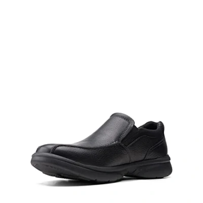 Bild av Clarks Bradley Step tofflor för män, blk tumbled lea, 41.5 EU