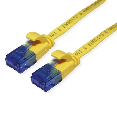 Bild av VALUE Patchkabel Kat.6A (klass EA) UTP, extra platt, gul, 1,5 m