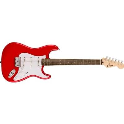 Bild av Squier by Fender Sonic Stratocaster HT, elektrisk gitarr, lagerplatta, vit skyddsplatta, Torino Red