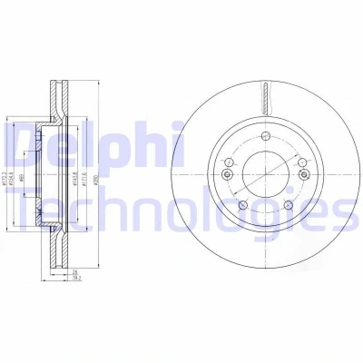 Bild av Bromsskiva DELPHI BG4281C