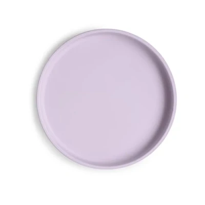 Bild av Mushie Klassisk Silikontallrik med Sugkopp Halkfri Baby Indelad Tallrik för Bebisar och Småbarn Material: Livsmedelsgodkänd Silikon Diskmaskin Mikrovågssäker Soft Lilac