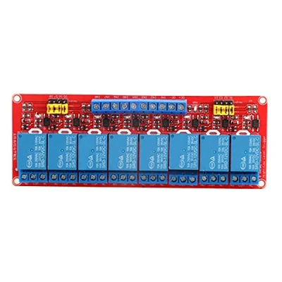 Bild av 8 kanals relämodul 12V relä med optokopplarisolering Hög &amp; Låg utlösningsmodul