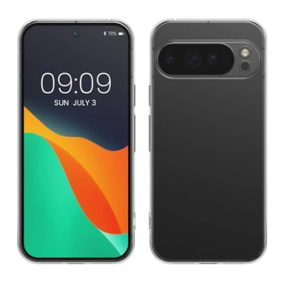 Bild av kwmobile fodral kompatibelt med Google Pixel 10 Pro XL genomskinligt mjukt smalt flexibelt skyddande TPU telefonskal transparent