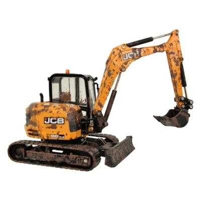 Bild av Britains 1:32 JCB Muddy Midi grävmaskin 86C 2, samlarobjekt traktorleksak för bondgårdsset, traktorleksaker kompatibel med skala lantbruksdjur och leksaker, lämplig samlare barn från 3 år