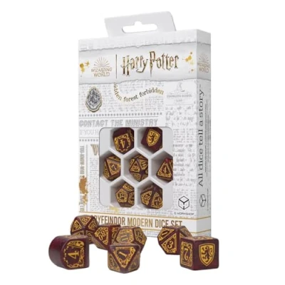 Bild av Harry Potter Set med 7 moderna tärningar Gryffindor Red