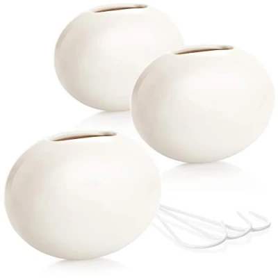 Bild av COM FOUR® 3x keramisk luftfuktare radiatorförångare för befuktning av rumsluften värmeförångare i oval form, vit (03 stycken oval)