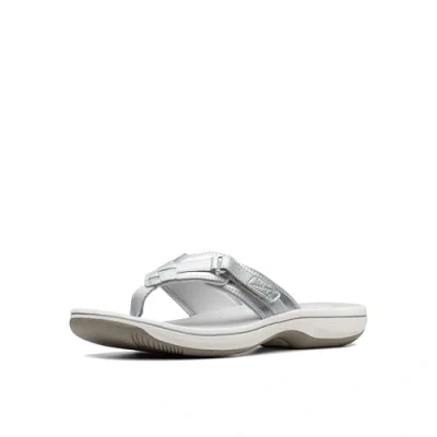 Bild av Clarks kvinnors bris hav flip flop, Silver syntetisk, 44 EU