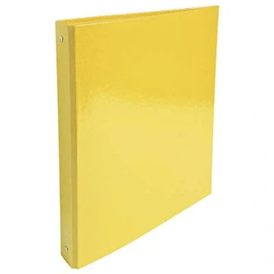 Bild av Exacompta ref. 519299E kartong med 10 hårda pärmar Iderama 4 runda ringar diameter 30 mm rygg 40 yttermått: 32 x 26 cm format för arkivering A4 Färg: gul