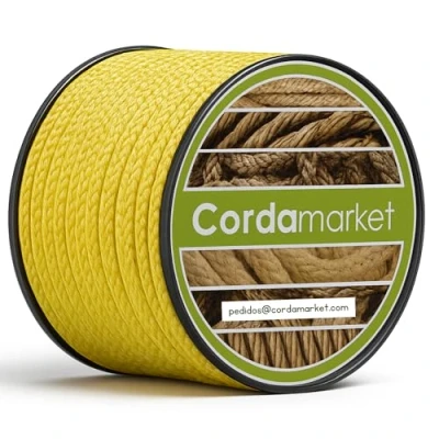 Bild av Cordamarket Dyneema rep, unisex, för vuxna, unisex CDMKDYA040015, gul, 4 mm a 15 mts