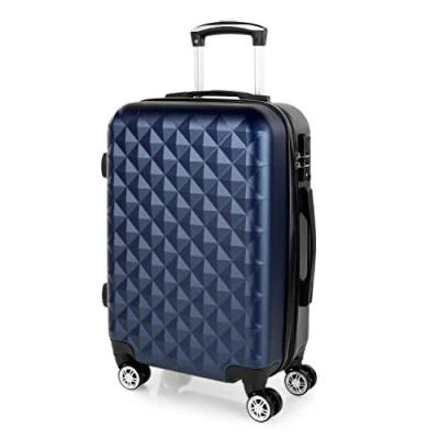 Bild av ITACA Resväskor Kabin 55x38x20 med 4 hjul Små märke Reseväskor. Vagnkabin Handbagage 10 kg resväska hytt kombinationslås TSA, Blå