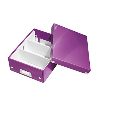 Bild av Leitz WOW Click and Store Förvaringsbox med avdelare, small, lila, 60570062