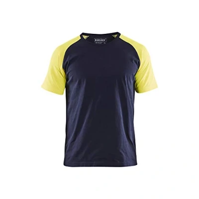 Bild av T SHIRT 3515 1030 MED VARSELD MARINBLÅ/VARSELGUL S Beijerbygg Byggmaterial