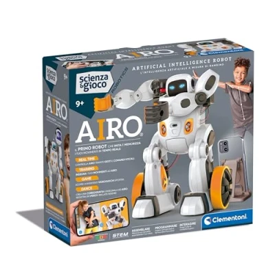 Bild av Clementoni Robotics vetenskap och spel AIRO, monteringsrobot, barn 9+ år, med dedikerad app AI teknik, imiterar rörelser artificiell intelligens, 6 motorer, italienska språket, 19317