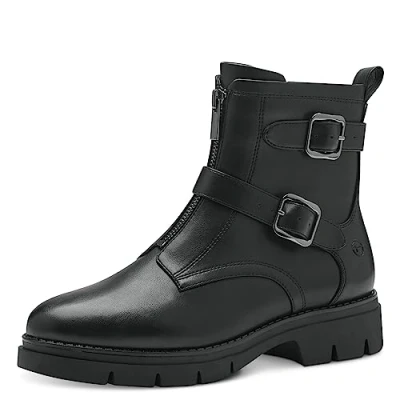 Bild av Tamaris Cowboy / Bikerstövletter, Storlek: 36, Black matt Konstmaterial