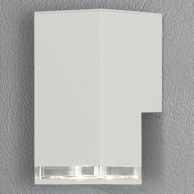 Bild av Konstsmide Utomhusvägglampa Pollux downlight 16,5 cm, vit