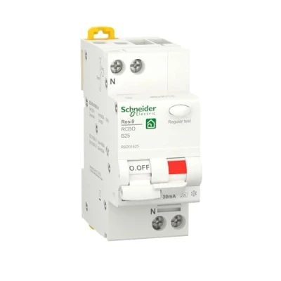 Bild av Schneider Electric R9D01625 FI/LS omkopplare Resi9 1P+N, 25A, B Char., 30 mA, typ A, 6 kA