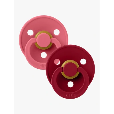 Bild av BIBS Colour Napp 2 pack Latex Stl Rund, Coral/Ruby