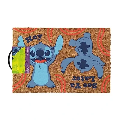 Bild av Pyramid internationell Disney Lilo och Stitch dörrmatta (Hey See Ya Later Design) Coir dörrmatta, ytter invändig 40 cm x 60 Officiella varor