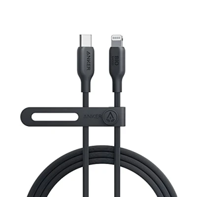 Bild av Anker 541 USB C to Lightning Cable (6ft, Bio TPU) Black