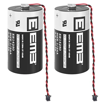 Bild av Lithium Battery EEMB 3.6V 1200mAh PLC Compatible For Toshiba ER3V JZSP BA01 R88A BAT02W (2pcs)