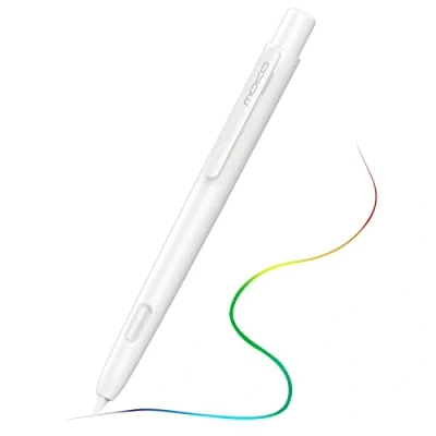 Bild av MoKo Holder Case Compatible with Apple Pencil 2nd Generation, Retractable Protective Cover Sturdy Clip, Hard PC Case, Support Double Tap, White