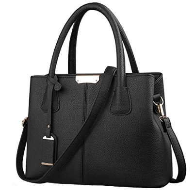 Bild av FiveloveTwo dam classy Satchel handväska handtag väska axelväska, svart, 5