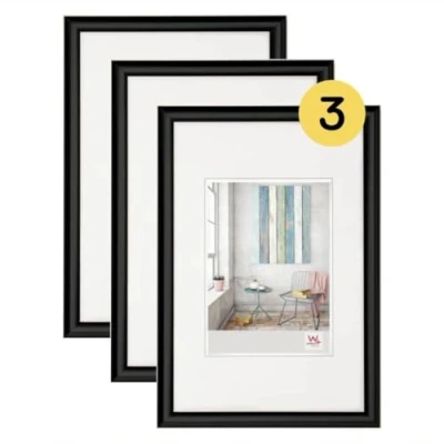 Bild av walther design tavelram svart 20 x 30 cm 3 pack, Trendstyle plastram KP030B3