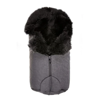 Bild av Bozz Lammskinnsåkpåse Långhårig, Grey Melange/Grey