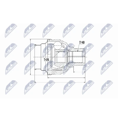 Bild av Drivknut, på växellådssidan, framaxel vänster, audi,seat,skoda,vw, 5N0498103, 5N0498103V, 5N0498103X