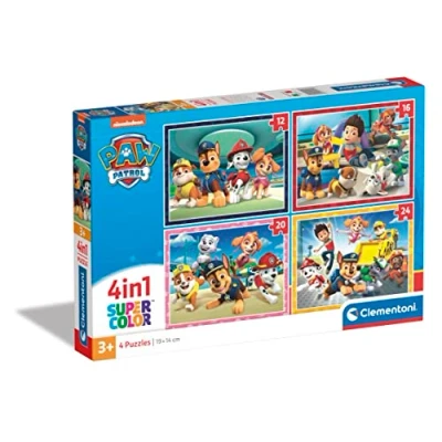 Bild av Clementoni 4 in 1 Paw Patrol Barnpussel 24 Bitar