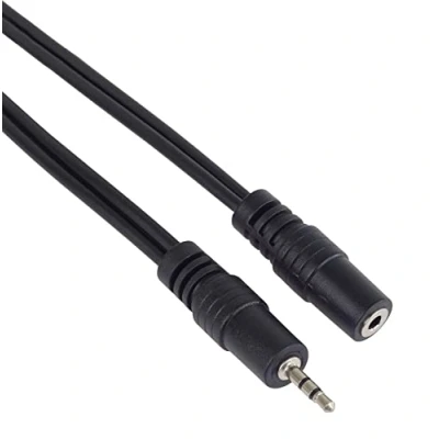 Bild av PremiumCord förlängningskabel 2,5 mm, längd 5 m, uttag mm uttag, AUX headset ljudförlängningskabel skyddad, färg svart