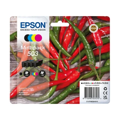 Bild av Epson 503 Multipack 4 pack black yellow cyan magenta original ink cartridge Bläckpatron Blå