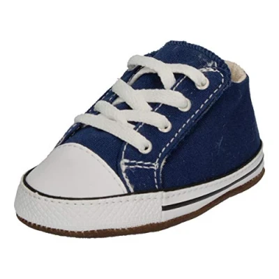 Bild av Converse Chuck Taylor ALL STAR Cribster MID Babyskor för barn, Storlek: 18, Navy/natural ivory/white Skinnimitation/textil