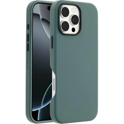 Bild av Otterbox Symmetry Series Cactus Leather MagSafe Fodral iPhone 16 Pro Max, stötsäkert, fallsäkert, skyddande tunt fodral, testad till militärstandard 3x, Grön