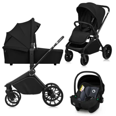 Bild av Lionelo MIKA Plus 3 in 1 Duovagn, Black Onyx