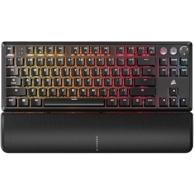 Bild av CORSAIR K70 PRO TKL RGB magnetiskt mekaniskt trådbundet speltangentbord Försmorda MGX Hyperdrive brytare Hall Effect Rapid Trigger 8 000 Hz Hyper Polling QWERTY NA Svart
