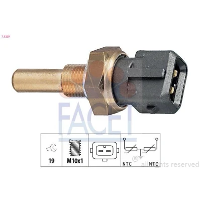 Bild av FACET 7.3229 Sonde de température, liquide refroidissement Made in Italy OE Equivalent AUDI: Cabriolet B4